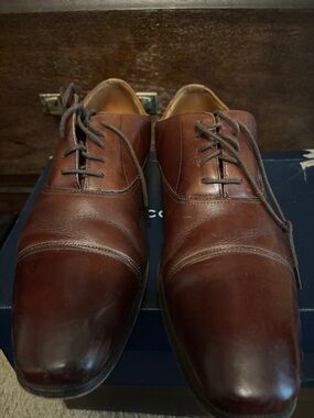 Florsheim Men's Brown Leather Cap-Toe Derby Shoes